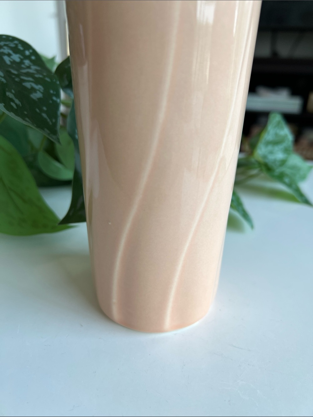 Vintage Peach Pfaltzgraff USA Vase Decor - Picture 3 of 11